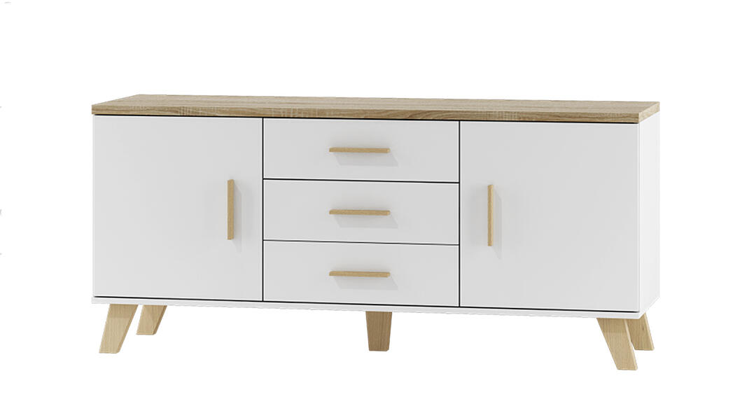 Комод Мелания 23 Белый 101/ Клен 375 150*45*69 см, Белый   Фиеста