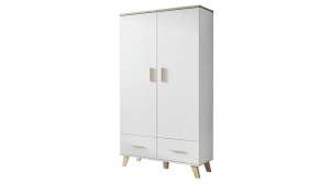 Шкаф Мелания 22 Белый 101/ Клен 375 110*55*190 см, Белый   Фиеста