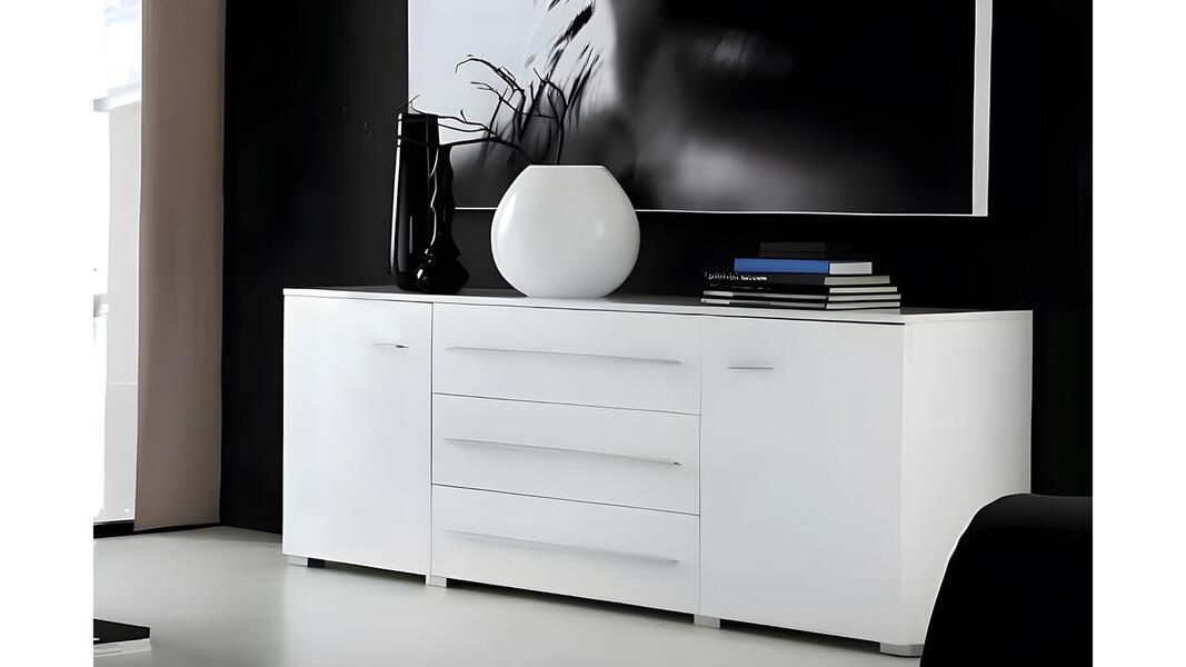 Комод Ганг Белый Фасадный 0101 160*42*73 см, Белый   Фиеста