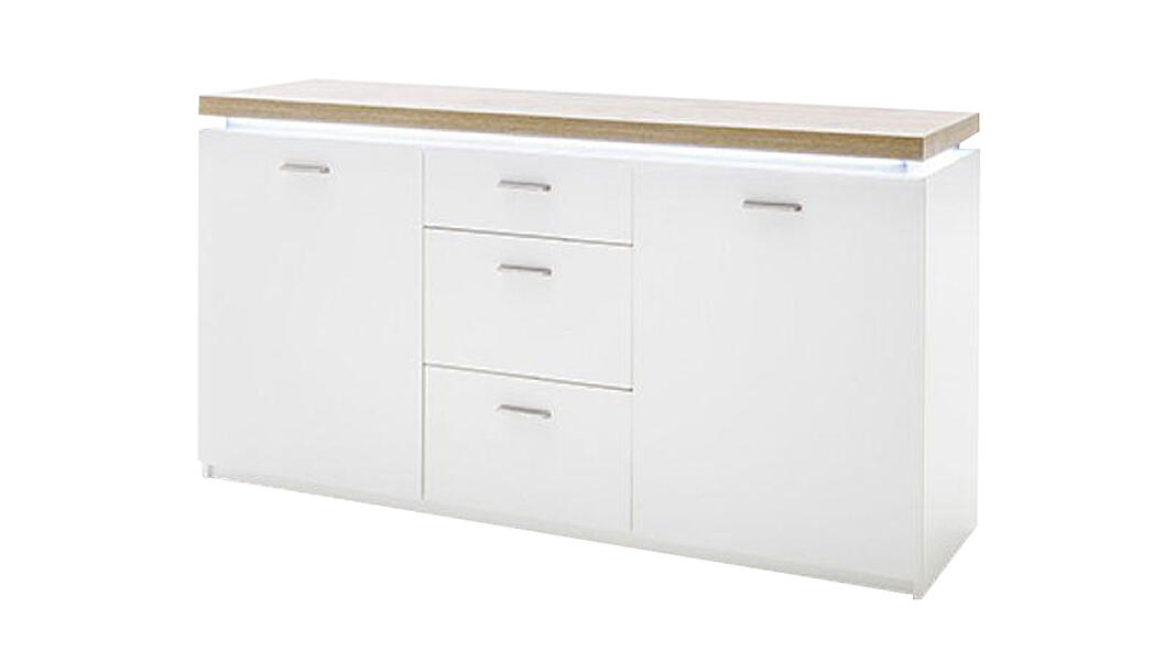 Комод Лия 23 Белый 101/ Дуб золотой крафт 003 156*44*82 см, Белый   Фиеста