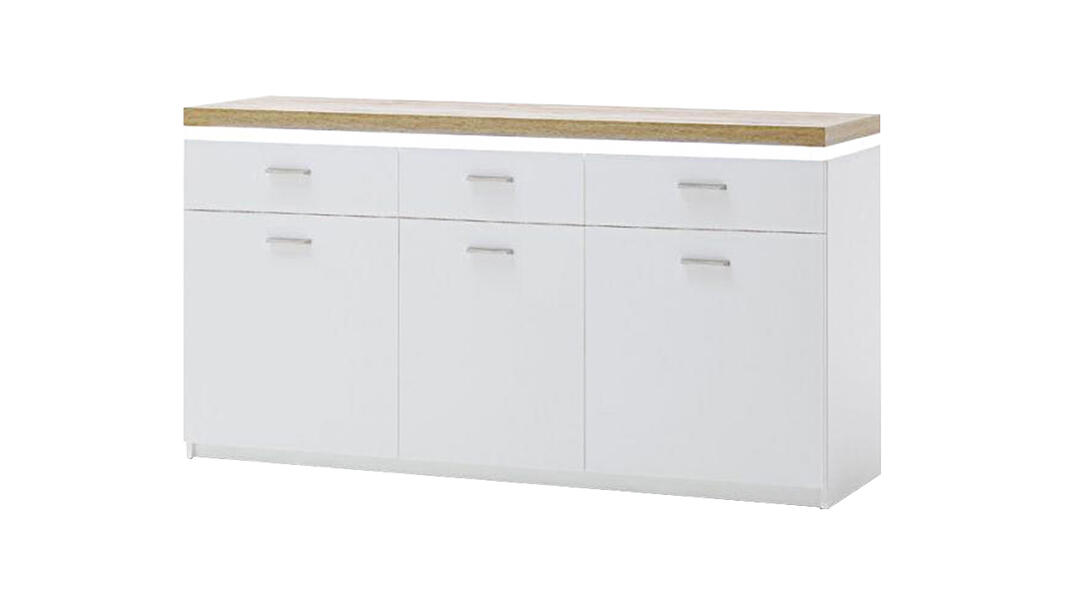 Комод Лия 33 Белый 101/ Дуб золотой крафт 003 156*44*82 см, Белый   Фиеста