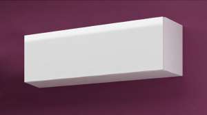 Виго пенал навесной малый горизонтальный Белый Фасадный 0101 90*30*35 см, Белый   Фиеста