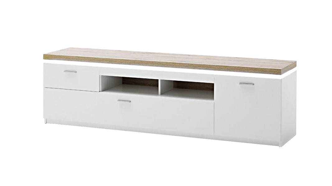 ТВ-тумба Лия Белый 101/ Дуб золотой крафт 003 156*44*50 см, Белый   Фиеста