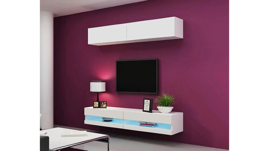 Гостиная Виго нью 12 Белый Фасадный 0101 180*42*180 см, Белый   Фиеста