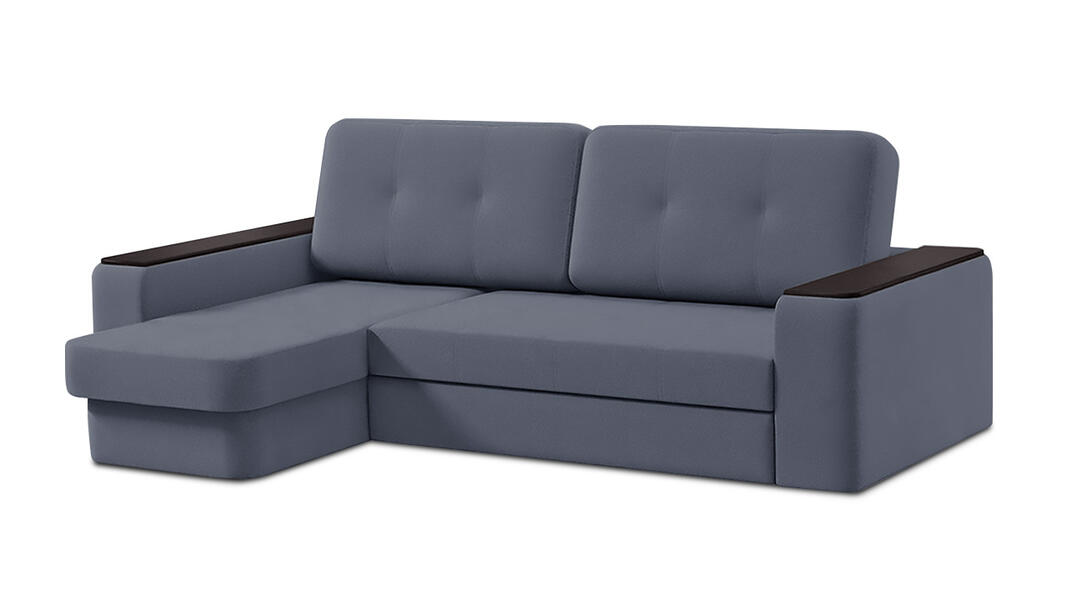 Диван с оттоманкой Арго Лайт Vivaldi 12 233*153*90 см, Синий  Еврокнижка Фиеста