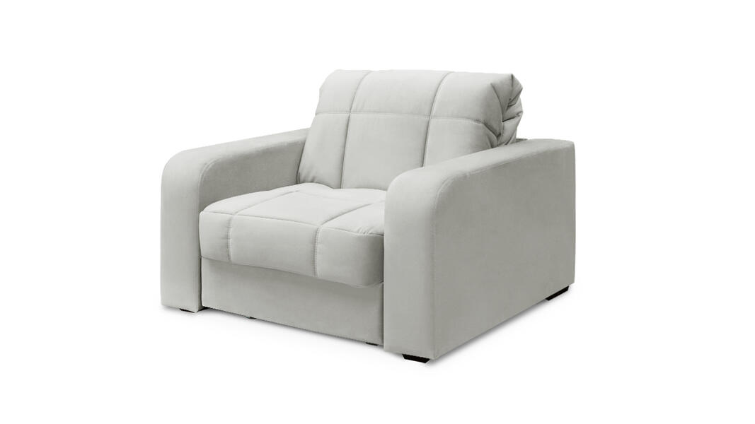 Кресло-кровать Конрад Лайт Vivaldi 06 123*105*88 см, Серый Велюр Аккордеон Фиеста