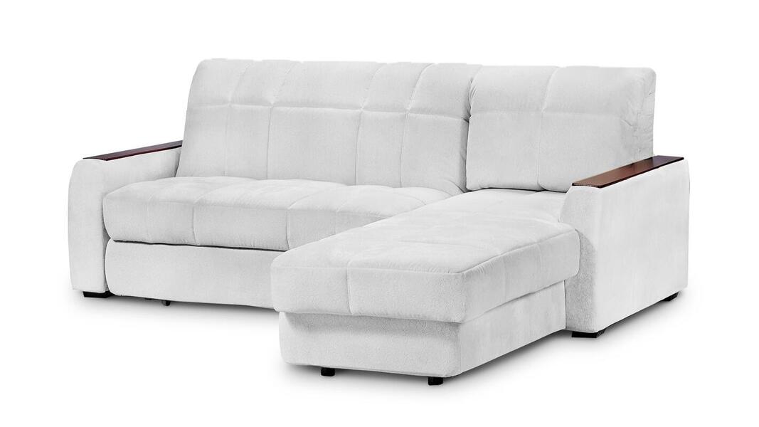 Диван с оттоманкой Гадар Vivaldi 06 253*220*95 см, Серый Велюр Аккордеон Фиеста