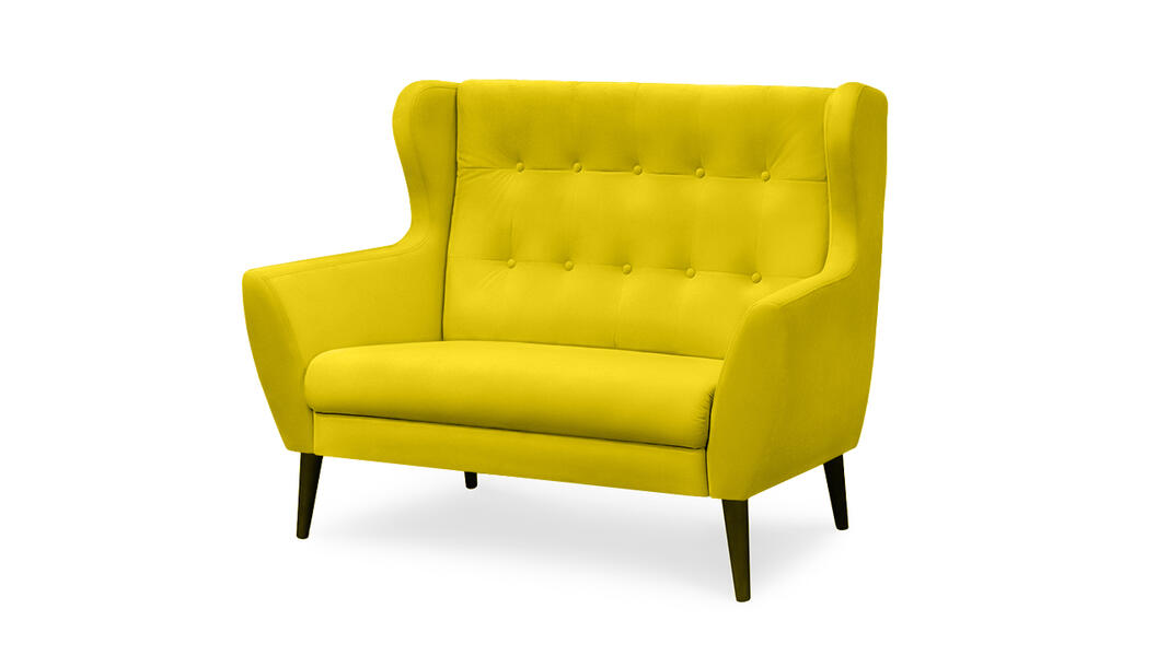 Диван Ньюкасл Vivaldi 15 141*85*105 см, Желтый Велюр Нераскладной Фиеста