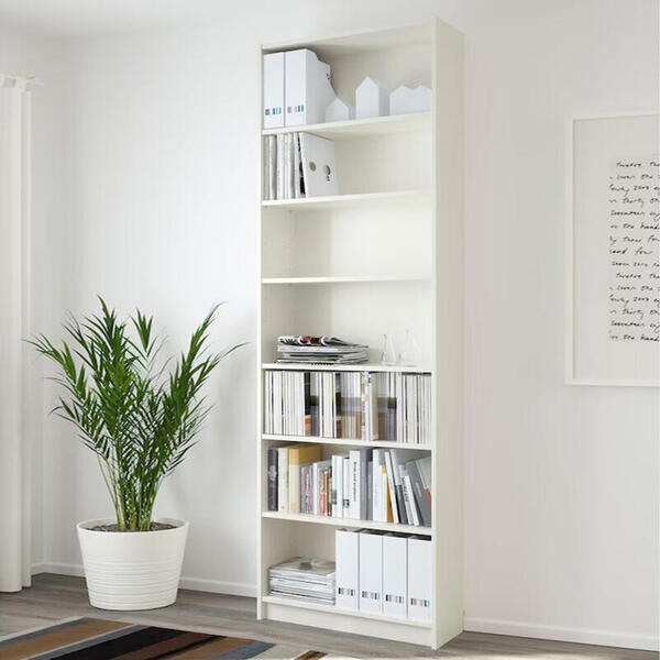 Стеллаж Билли 04 Белый Фасадный 0101 80*28*237 см, Белый   Фиеста