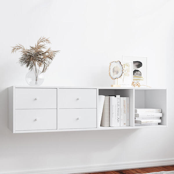 Тумба навесная Билли Белый Фасадный 0101 147*39*42 см, Белый   Фиеста