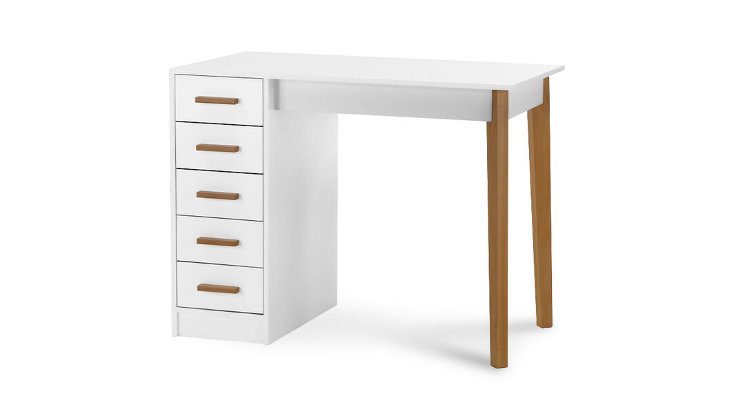 Письменный стол Симпл Белый Фасадный 0101 110*60*85 см,    Фиеста