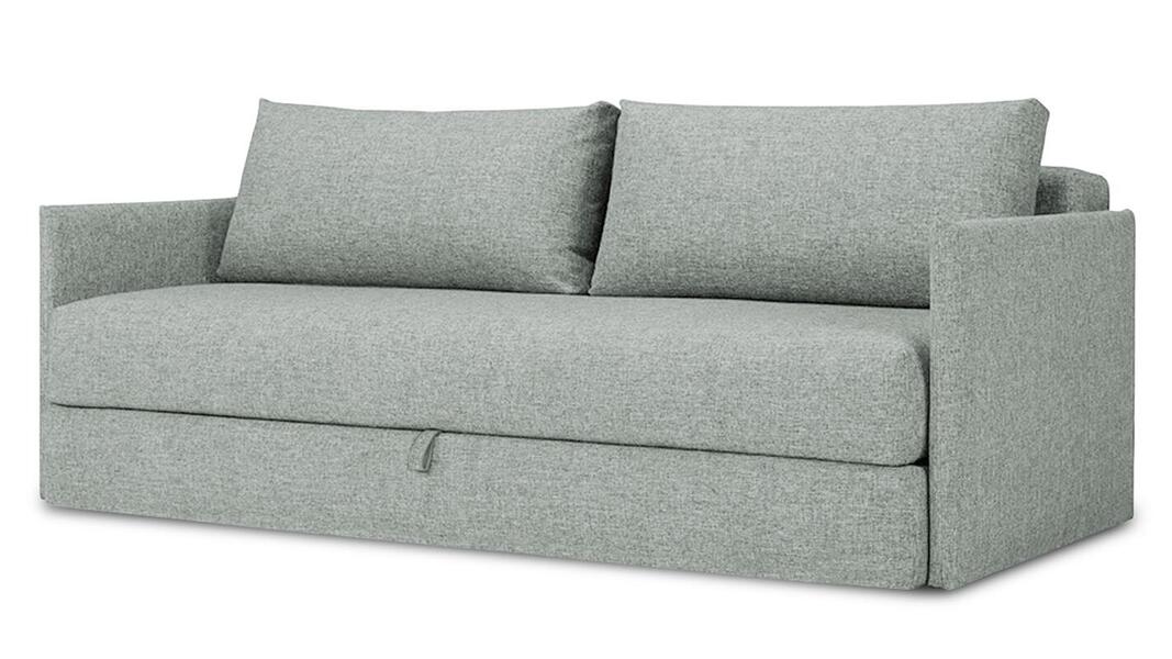 Диван Коя Лайт Strong Plus 02 208*94*80 см, Серый Рогожка Еврокнижка Фиеста