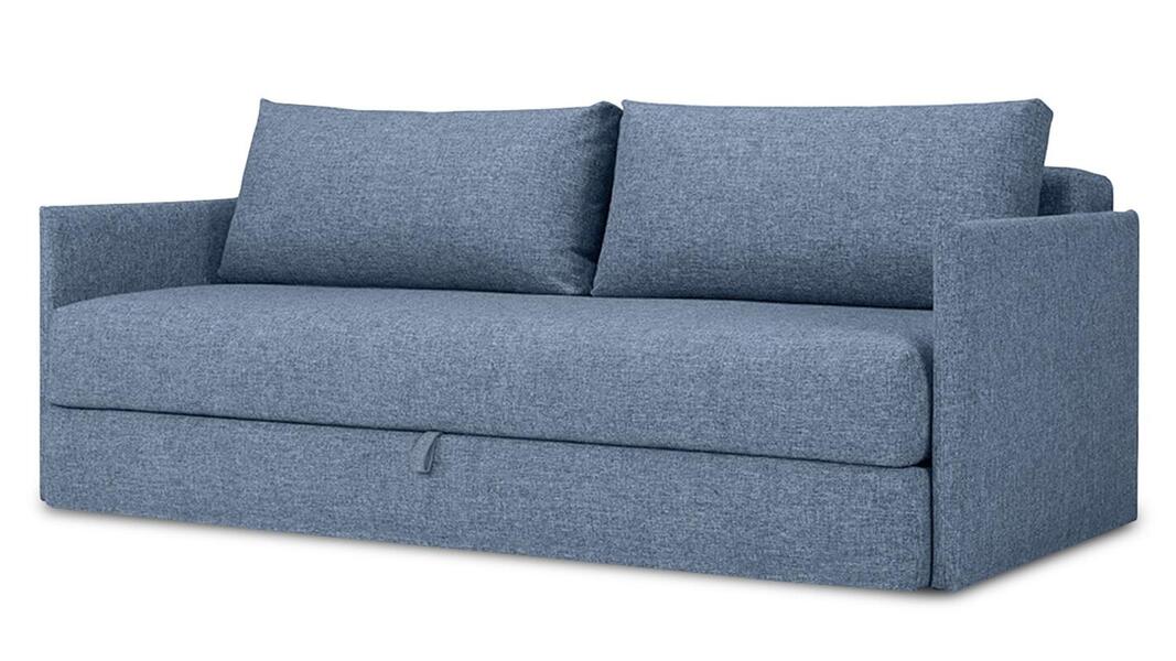 Диван Коя Лайт Strong Plus 09 208*94*80 см, Синий Рогожка Еврокнижка Фиеста