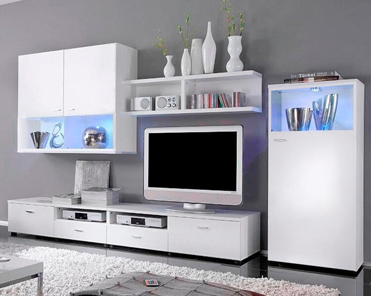 Гостиная Ноктюрн 3 Белый 101 300*45*220 см, Белый   Фиеста