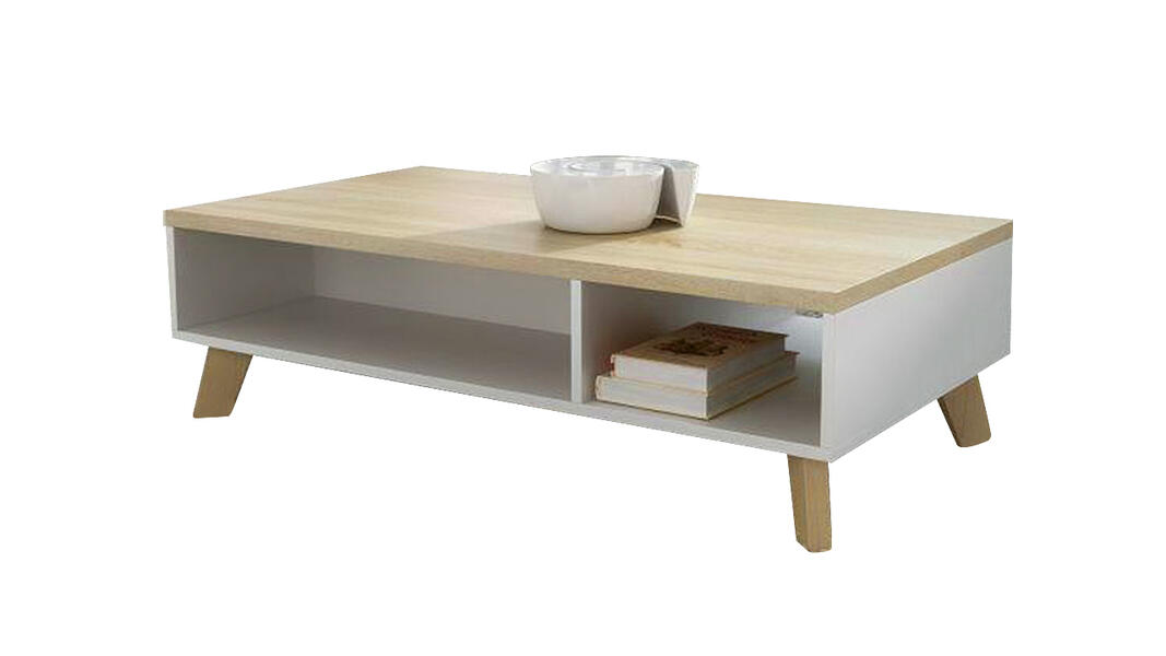 Журнальный столик Мелания Белый 101/ Клен 375 110*60*35 см, Белый   Фиеста