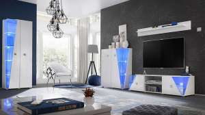 Модульная гостиная Сапфир 3 Белый 101 310*50*200 см, Белый   Фиеста