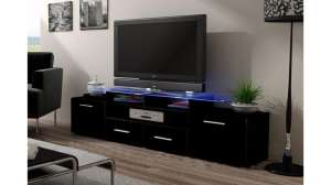ТВ-тумба Европа Черный 190 194*39*50 см, Черный   Фиеста