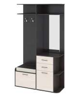 Прихожая Чики Дуб молочный 8622/ Венге Цаво 3354 120*44*212 см, Коричневый   Фиеста