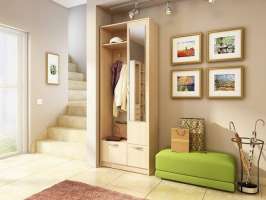 Прихожая Монтана 2 Береза снежная 1715 80*34*208 см, Белый   Фиеста