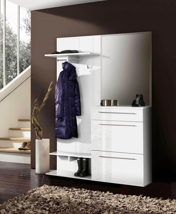 Прихожая Электра Белый 101 140*34*200 см, Белый   Фиеста