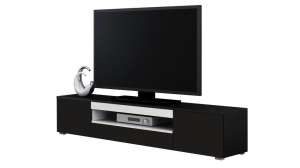 ТВ-тумба Вина Черный 190/ Белый 101 180*40*37 см, Черный   Фиеста