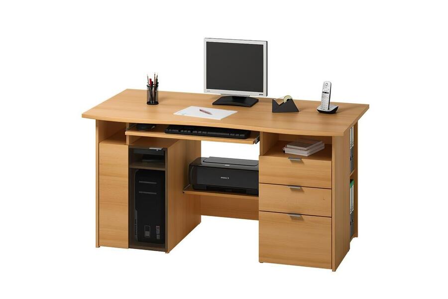 Компьютерный стол 22 Вишня Оксфорд 88 150*74*77 см, Оранжевый   Фиеста