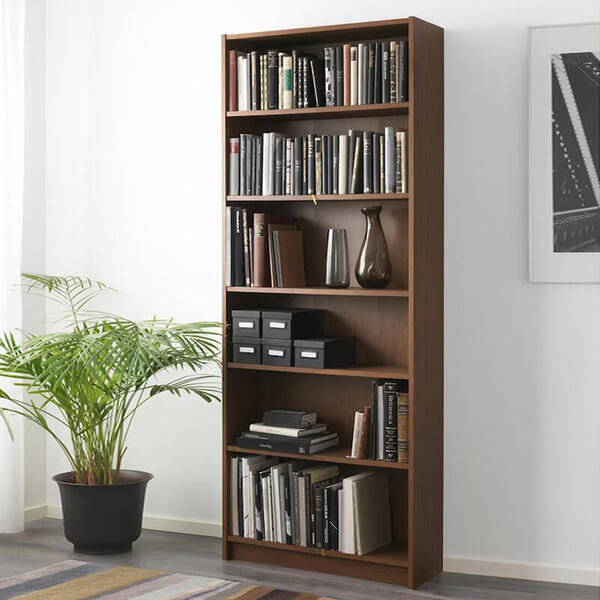 Стеллаж Билли 01 Орех Экко 9459 80*28*202 см, Коричневый   Фиеста