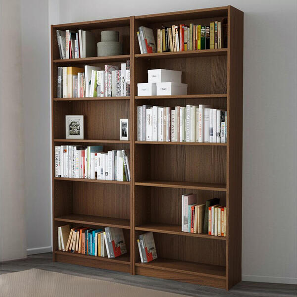 Стеллаж Билли 03 Орех Экко 9459 160*28*202 см, Коричневый   Фиеста