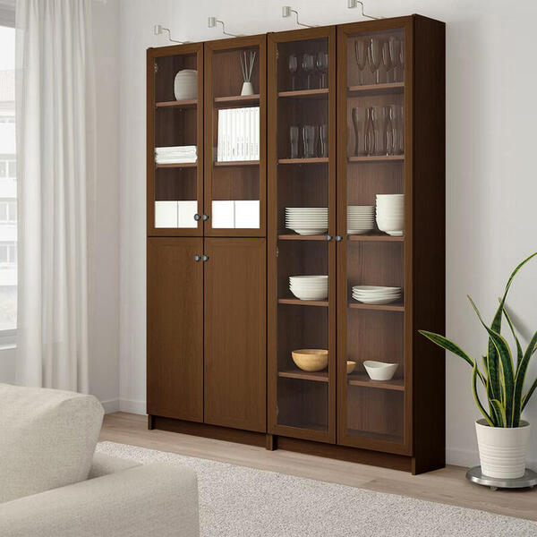 Стеллаж Билли 13 Орех Экко 9459 160*30*202 см, Коричневый   Фиеста