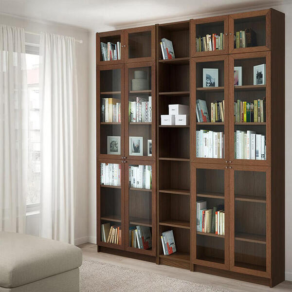 Стеллаж Билли 15 Орех Экко 9459 200*30*237 см, Коричневый   Фиеста