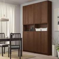 Стеллаж Билли 16 Орех Экко 9459 160*30*237 см, Коричневый   Фиеста