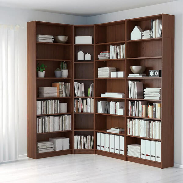 Стеллаж Билли 18 Орех Экко 9459 215*135*237 см, Коричневый   Фиеста