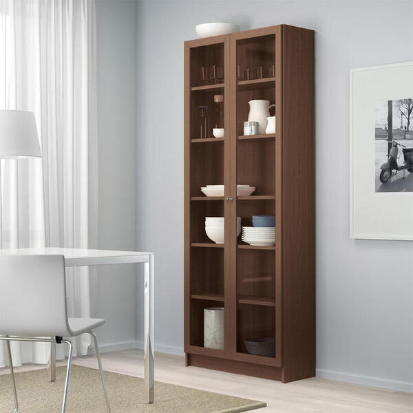 Стеллаж Билли 20 Орех Экко 9459 80*30*202 см, Коричневый   Фиеста