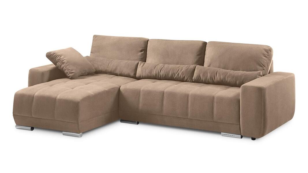 Диван с оттоманкой Наби Лайт Vivaldi 20 251*155*90 см, Коричневый  Еврокнижка Фиеста