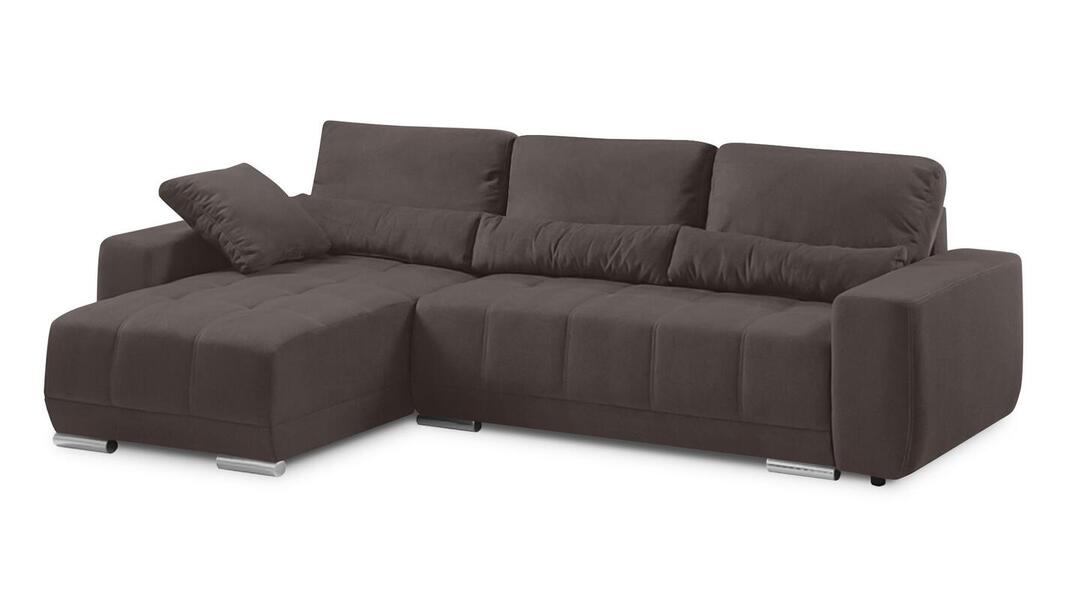 Диван с оттоманкой Наби Лайт Vivaldi 24 251*155*90 см, Коричневый  Еврокнижка Фиеста