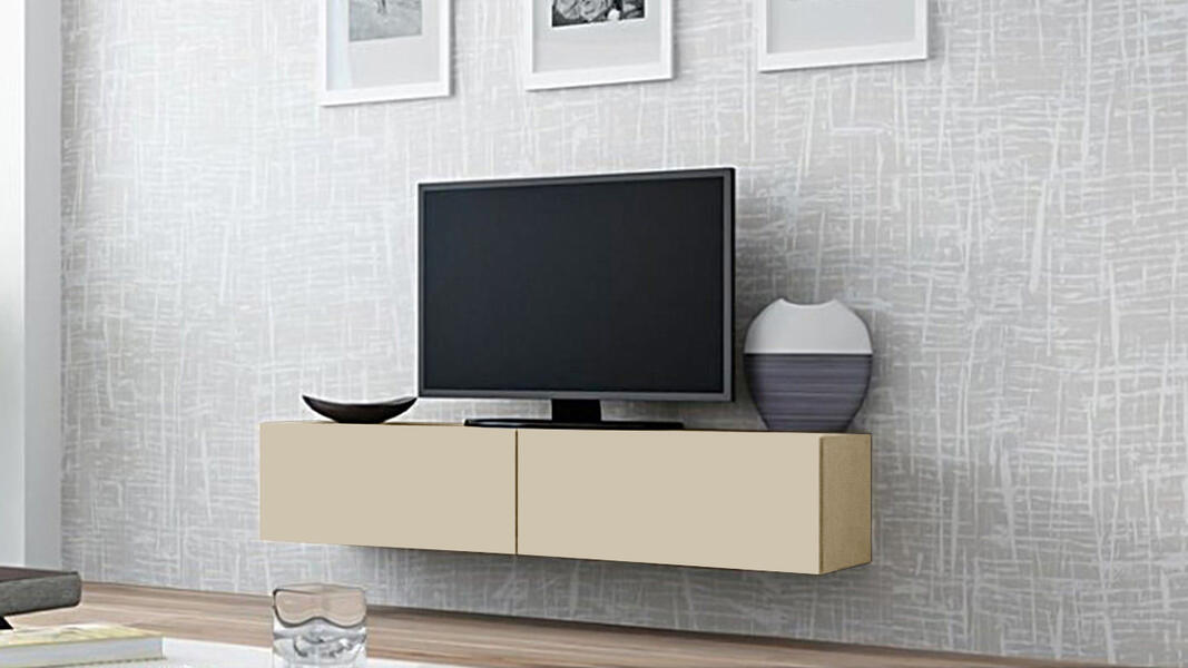 ТВ-тумба Виго малая Бежевый 0522 140*42*30 см, Бежевый   Фиеста