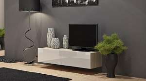 ТВ-тумба Виго малая МДФ Белый DM635-6 / Дуб Сонома 3025 140*42*30 см, Белый   Фиеста