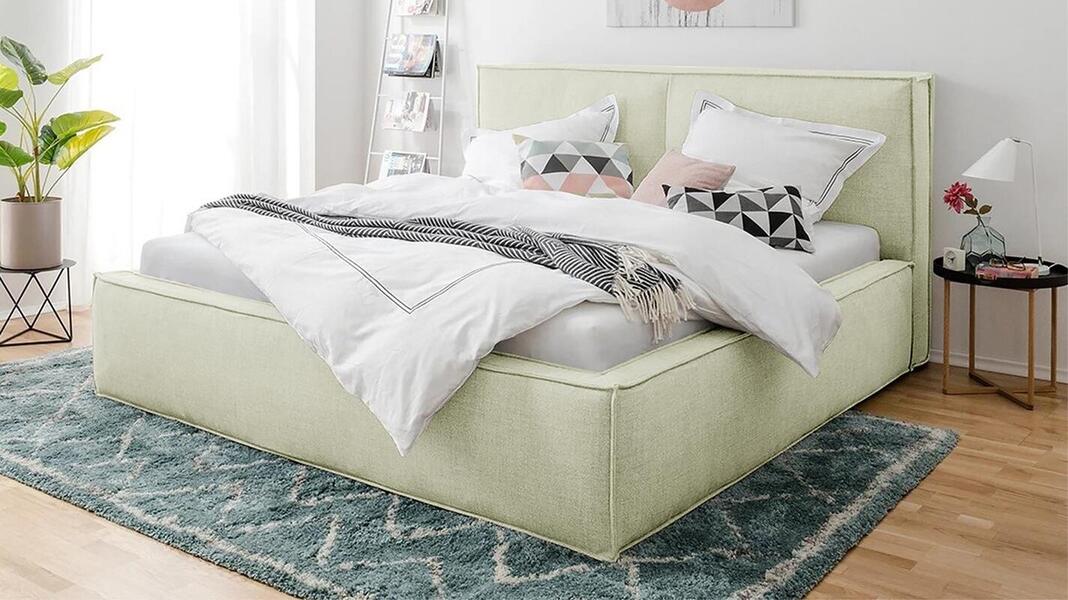 Кровать Латона Strong Плюс 01 155*235*85 см, Бежевый Рогожка Нераскладной Фиеста