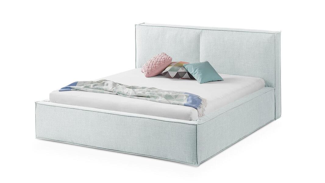 Кровать Латона Strong Плюс 02 175*235*85 см, Серый Рогожка Нераскладной Фиеста