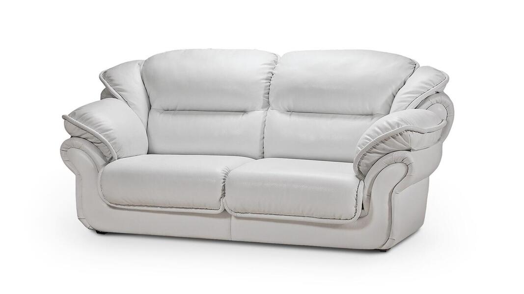 Диван Адажио Madras 1003 220*110*103 см, Белый Натуральная кожа Нераскладной Фиеста