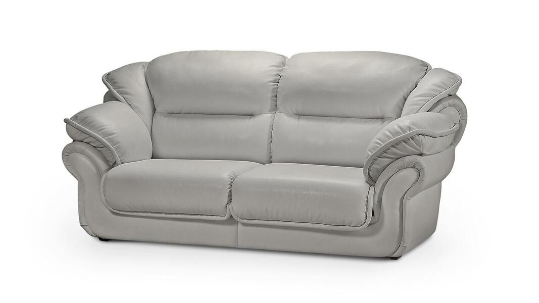 Диван Адажио Madras Грей 220*110*103 см, Серый Натуральная кожа Нераскладной Фиеста