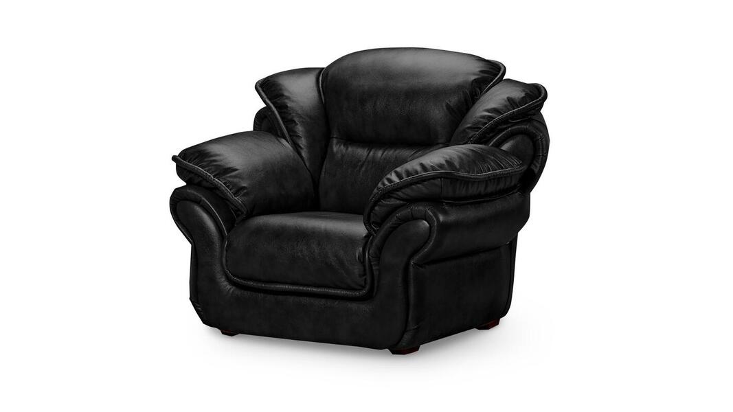 Кресло Адажио Madras 21 128*110*103 см, Черный Натуральная кожа Нераскладной Фиеста