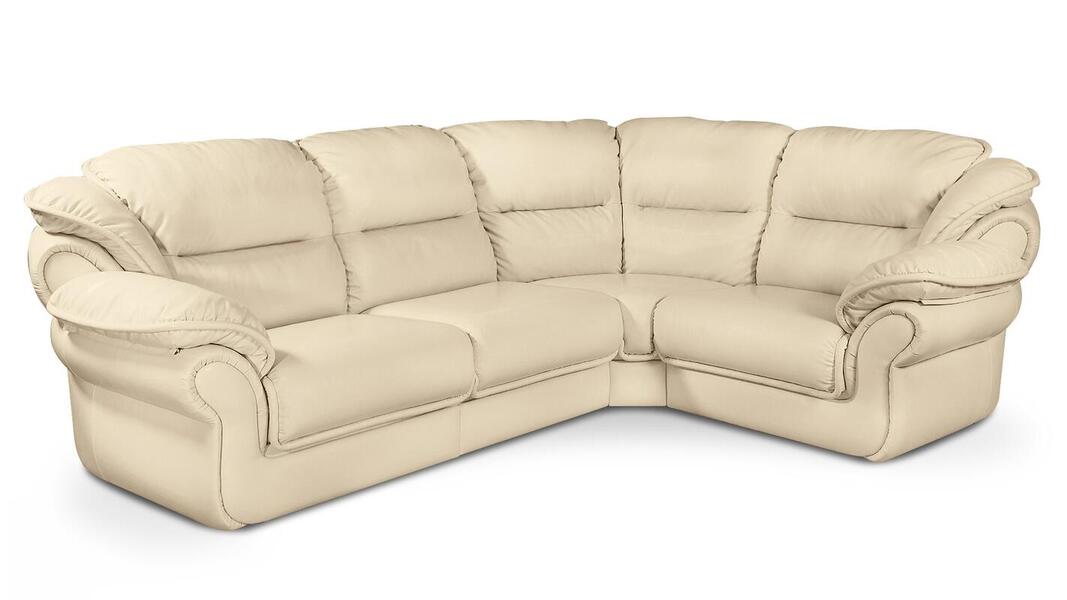 Угловой диван Адажио Madras 22 302*221*103 см, Бежевый Натуральная кожа Нераскладной Фиеста