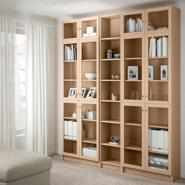 Стеллаж Билли 15 Дуб Сонома светлый 3025 200*30*237 см, Бежевый   Фиеста