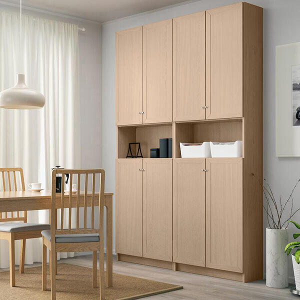 Стеллаж Билли 16 Дуб Сонома светлый 3025 160*30*237 см, Бежевый   Фиеста