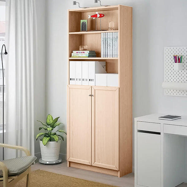 Стеллаж Билли 23 Дуб Молочный 8622 80*30*202 см, Бежевый   Фиеста