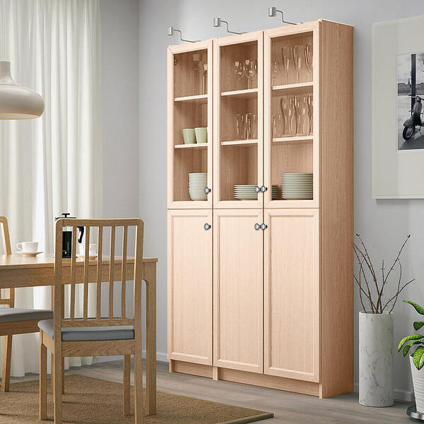 Стеллаж Билли 12 Дуб молочный 8622 120*30*202 см, Бежевый   Фиеста