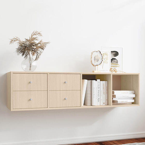 Тумба навесная Билли Дуб молочный 8622 147*39*42 см, Бежевый   Фиеста