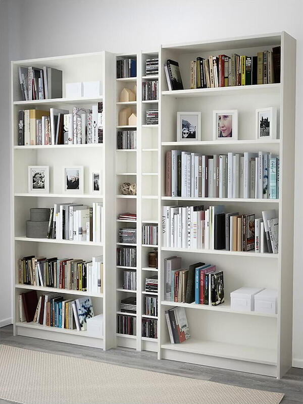 Шкаф-стеллаж Билли 111 Белый Фасадный 0101 200*28*202 см, Белый   Фиеста