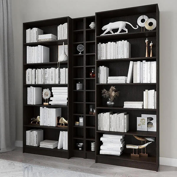 Шкаф-стеллаж Билли 111 Венге Цаво 3354 200*28*202 см, Черный   Фиеста